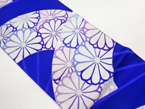 扇に菊模様織り出し袋帯